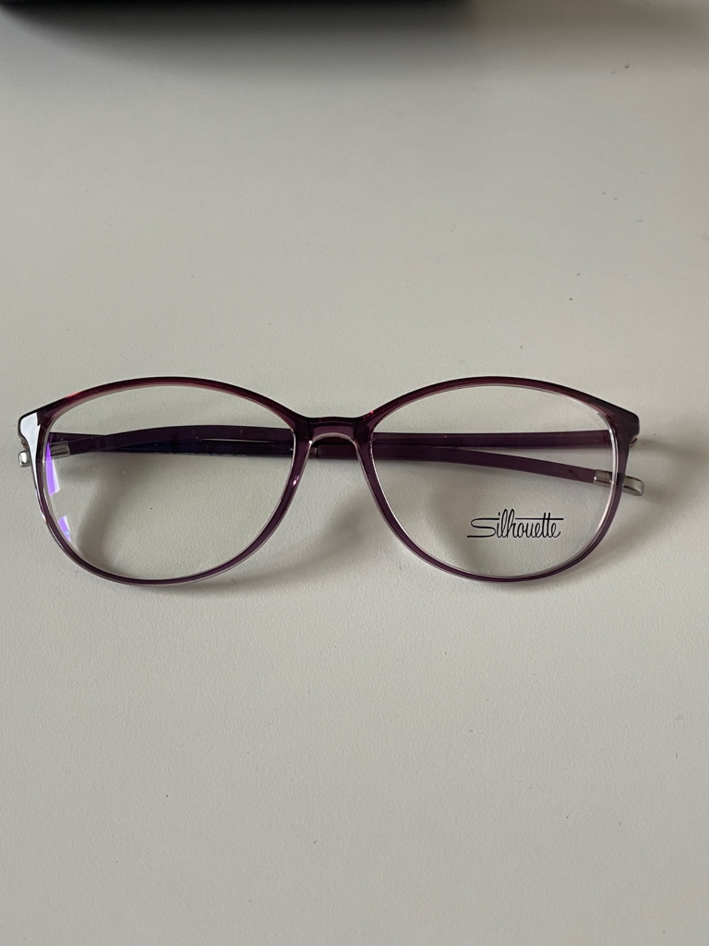 Silhouette Purple Rimmed Oval Glasses 52/14/130